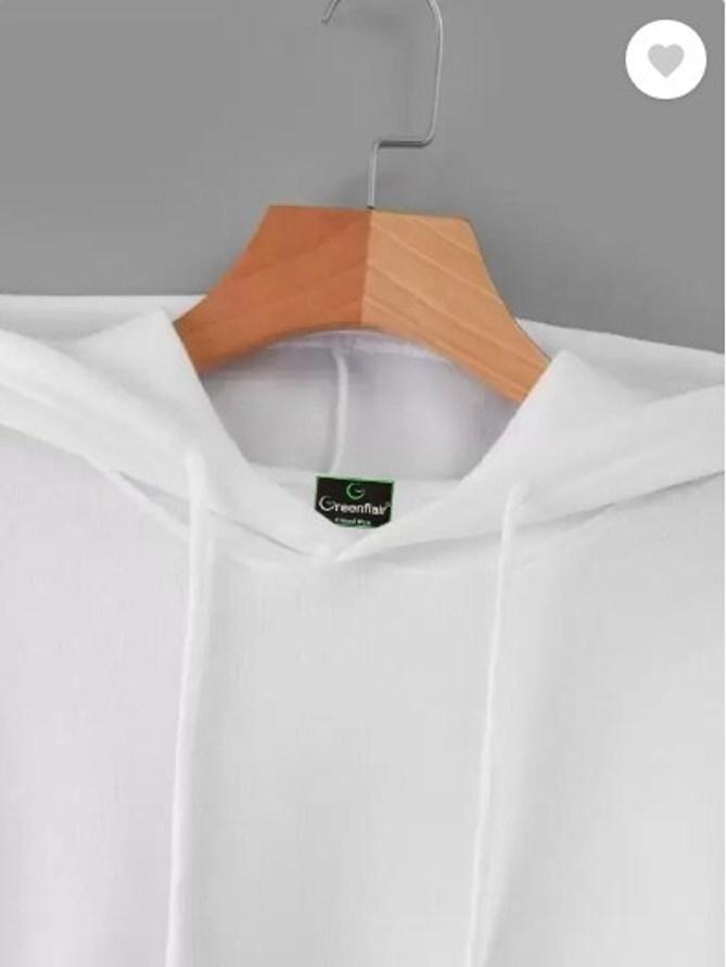 Men’s Classic White Fleece Plain Hoodie – Warm, Stylish & Soft Cozy Wear