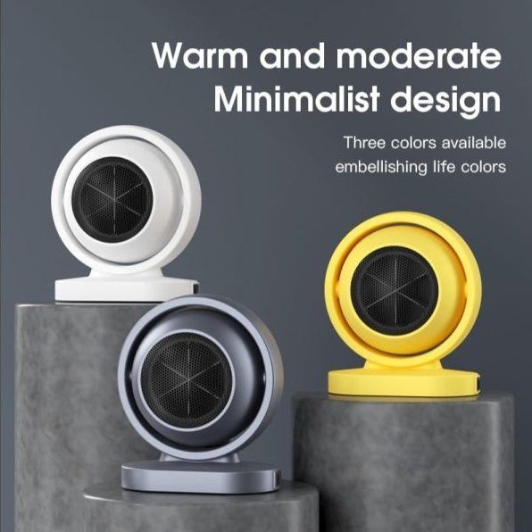 Portable 380W Mini Electric Heater with Intelligent Desktop Air Fan Warmer