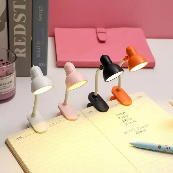 Mini LED Clamp Lamp – Portable USB Desk Light with Flexible Neck & Strong Clamp